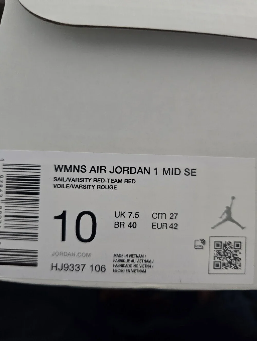 New Air Jordan 1 Mid SE Women's Size 10